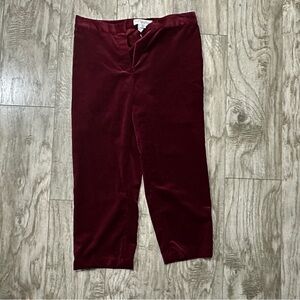 St. John Velvet Burgundy Pants